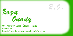 roza onody business card