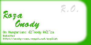 roza onody business card